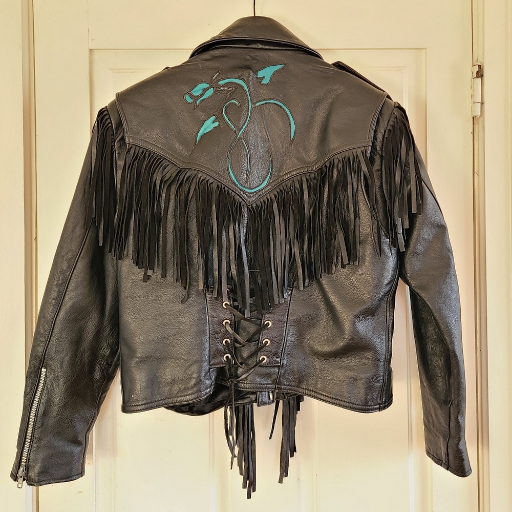 RARE VINTAGE - Custom leather jacket - Picture 8 of 13